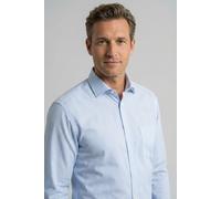 OLYMP Herren Oberhemd Langarm Luxor,Römer Streifen,470 Modern Fit 26,19 Global Kent,bleu 11,39