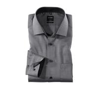 OLYMP Herren Oberhemd Langarm Luxor,Natté,modern fit,Global Kent,schwarz 68,40