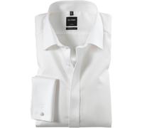 Businesshemd OLYMP "Luxor modern fit", Herren, Gr. 41, N-Gr, beige (hellbeige), Web, Obermaterial: 100% Baumwolle, Umschlagmanschette, Hemden (75682007-41) hellbeige