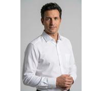 Businesshemd OLYMP "Luxor modern fit", Herren, Gr. 41, N-Gr, weiß, Web, Obermaterial: 100% Baumwolle, 2-Knopf-Manschette, Hemden (62330534-41) weiß