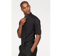 OLYMP Herren Businesshemd Langarm Luxor,Einfarbig,modern fit,New Kent,schwarz 68,43