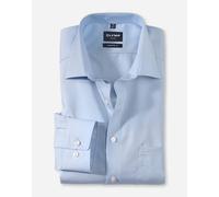 Businesshemd OLYMP "Luxor modern fit", Herren, Gr. 46, N-Gr, blau (hellblau), Web, Obermaterial: 100% Baumwolle, modern fit, Hemden (81778327-46) hellblau