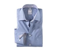 OLYMP Luxor comfort fit Hemd Langarm Karo- Gr. 46, Dunkelblau