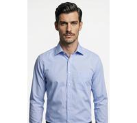 Businesshemd OLYMP "Luxor modern fit", Herren, Gr. 47, N-Gr, blau (bleu), Web, Obermaterial: 100% Baumwolle, Hemden (72755116-47) bleu