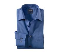 Businesshemd OLYMP "Luxor modern fit", Herren, Gr. 47, N-Gr, blau (indigo), Web, Obermaterial: 100% Baumwolle, Hemden (33486963-47) indigo