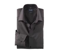 Businesshemd OLYMP "Luxor modern fit", Herren, Gr. 47, N-Gr, grau (anthrazit), Web, Obermaterial: 100% Baumwolle, Hemden (21082330-47) anthrazit