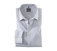 OLYMP Hemd Herren Luxor Modern Fit Langarm Baumwolle Grau Größe 47