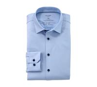 OLYMP No. Six 24/Seven, atmungsaktives Stretch Hemd aus Jersey, super slim, Blau, Kent, 36 (2503741036)