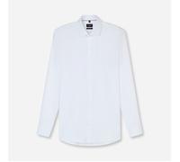 OLYMP Herren Oberhemd Langarm No.Six.24.Seven,Twill,super Slim,Modern Kent,Weiss 00,44