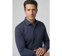 Businesshemd OLYMP "No. Six 24/Seven super slim", Herren, Gr. 39, N-Gr, blau (marine), Jersey, Obermaterial: 64% Baumwolle, 27% Polyester, 9% Elasthan, Hemden, Jersey-Hemd (50991853-39) marine