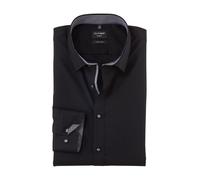 Businesshemd OLYMP "No. Six super slim", Herren, Gr. 42, N-Gr, schwarz, Obermaterial: 97% Baumwolle, 3% Elastolefin, sehr schmal, Langarm, Hemden, super slim, Comfort Stretch, bügelleicht (17978909-42