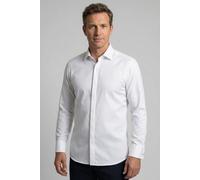Businesshemd OLYMP "No. Six super slim", Herren, Gr. 44, N-Gr, beige (hellbeige), Web, Obermaterial: 97% Baumwolle, 3% Elastolefin, körpernah, Umschlagmanschette, Hemden (66832860-44) hellbeige