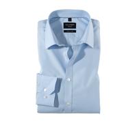 Businesshemd OLYMP "No. Six super slim", Herren, Gr. 44, N-Gr, blau (hellblau), Web, Obermaterial: 97% Baumwolle, 3% Elastolefin, slim fit, Hemden (59134026-44) hellblau