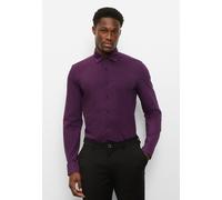 Businesshemd OLYMP "OLYMP Level Five 24/Seven, body fit, Businesshemd, Kent", Herren, Gr. 41, Normaler Arm, aubergine, 92% Baumwolle, 8% Elasthan, Hemden (21753014-41) aubergine