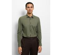 Businesshemd OLYMP "OLYMP Level Five 24/Seven, body fit, Businesshemd, Kent", Herren, Gr. 42, Normaler Arm, grün, 92% Baumwolle, 8% Elasthan, Hemden (29344512-42) grün