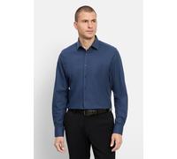 Businesshemd OLYMP "OLYMP Level Five 24/Seven, Body Fit, Kent", Herren, Gr. 39, Normaler Arm, blau (marine), 64% Baumwolle, 27% Polyester, 9% Elasthan, Hemden (20402312-39) marine