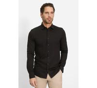 Businesshemd OLYMP "OLYMP Level Five 24/Seven, Body Fit, Kent", Herren, Gr. 39, Normaler Arm, schwarz, 92% Baumwolle, 8% Elasthan, Hemden (13497607-39) schwarz