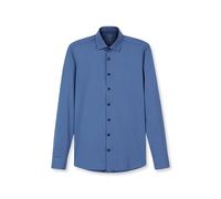 Olymp Herren Businesshemd Langarm Level Five 24/Seven,Single Jersey,Body fit,New York Kent,nürnbergerblau 17,41