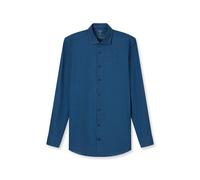 Businesshemd OLYMP "OLYMP Level Five 24/Seven, Body Fit, Kent", Herren, Gr. 44, Normaler Arm, blau (rauchblau), 92% Baumwolle, 8% Elasthan, Hemden (17575826-44) rauchblau