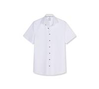 Businesshemd OLYMP "OLYMP Level Five 24/Seven, body fit, Modern Kent", Herren, Gr. 41, Normaler Arm, weiß, 64% Baumwolle, 27% Polyester, 9% Elasthan, Hemden (17061921-41) weiß