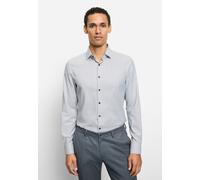 Businesshemd OLYMP "OLYMP Level Five 24/Seven, body fit, Modern Kent", Jungen, Gr. 43, Normaler Arm, grau, grün, 64% Baumwolle, 27% Polyester, 9% Elasthan, Hemden (39498346-43) grau, grün