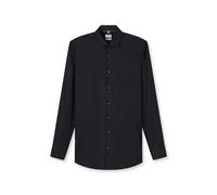 Businesshemd OLYMP "OLYMP Level Five 24/Seven, body fit, Modern Kent", Herren, Gr. 46, Normaler Arm, schwarz, 64% Baumwolle, 27% Polyester, 9% Elasthan, Hemden (81838205-46) schwarz