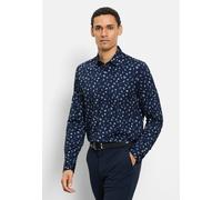 Businesshemd OLYMP "OLYMP Level Five 24/Seven, body fit, New York Kent", Herren, Gr. 42, Normaler Arm, marine, 92% Baumwolle, 8% Elasthan, Hemden Businesshemd (69911536-42)