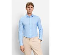 Businesshemd OLYMP "OLYMP Level Five 24/Seven, body fit, New York Kent", Herren, Gr. 44, Normaler Arm, bleu, 92% Baumwolle, 8% Elasthan, Hemden (87712114-44) bleu