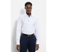 Langarmhemd OLYMP "Level Five", Herren, Gr. 39, N-Gr, weiß, Web, Obermaterial: 97% Baumwolle, 3% Elastolefin, körpernah normal, 2-Knopf-Manschette, Hemden, Businesshemd, body fit, Kentkragen (63521923