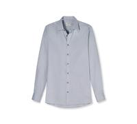 OLYMP Hemd Herren Slim Fit Langarm Baumwoll-Stretch blau, 40