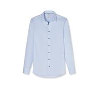 Businesshemd OLYMP "OLYMP Level Five, body fit, Kent", Herren, Gr. 41, Normaler Arm, bleu, 97% Baumwolle, 3% Elastolefin, Hemden (14869368-41) bleu