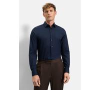 Langarmhemd OLYMP "Level Five", Herren, Gr. 41, N-Gr, kobalt, Web, Obermaterial: 100% Baumwolle, körpernah normal, 2-Knopf-Manschette, Hemden, Businesshemd, body fit, Kentkragen (43960203-41) kobalt