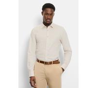 Businesshemd OLYMP "OLYMP Level Five, body fit, Kent", Herren, Gr. 44, Normaler Arm, beige, 97% Baumwolle, 3% Elastolefin, Hemden (20686000-44) beige