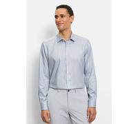 Businesshemd OLYMP "OLYMP Level Five, Body Fit, New York Kent", Herren, Gr. 38, Normaler Arm, blau (silbergrau), 97% Baumwolle, 3% Elastolefin, Hemden (50062131-38) silbergrau