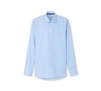 OLYMP Hemd Herren Level Five Slim Fit Langarm Baumwoll-Stretch Blau Größe 39