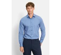 Businesshemd OLYMP "OLYMP Level Five, body fit, New York Kent", Herren, Gr. 44, Normaler Arm, nürnberger blau, 100% Baumwolle, Hemden (17840419-44) nürnberger blau