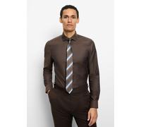 Businesshemd OLYMP "OLYMP Level Five, body fit, Royal Kent", Herren, Gr. 38, Normaler Arm, braun, 97% Baumwolle, 3% Elastolefin, Hemden (81347414-38) braun