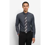 Langarmhemd OLYMP "Level 5", Damen, Gr. 39, N-Gr, anthrazit, Web, Obermaterial: 97% Baumwolle, 3% Elastolefin, 2-Knopf-Manschette, Hemden, Businesshemd, body fit, Royal-Kentkragen, unifarben (22911502