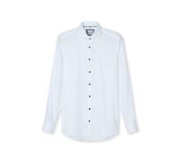 OLYMP Hemd Level Five Body-Fit Langarm Baumwoll-Stretch Twill Weiß Gr. 41