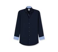 Businesshemd OLYMP "OLYMP Level Five, body fit, Royal Kent", Herren, Gr. 42, Normaler Arm, kobalt, 97% Baumwolle, 3% Elastolefin, Hemden Businesshemd (40855400-42)