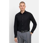 Businesshemd OLYMP "OLYMP Level Five, Body Fit, Royal Kent", Herren, Gr. 42, Normaler Arm, schwarz, 97% Baumwolle, 3% Elastolefin, Hemden (23599306-42) schwarz