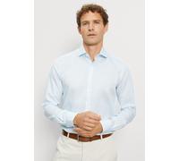 OLYMP Hemd Level Five body fit Langarm 100% Baumwolle gestreift Blau Gr. 44