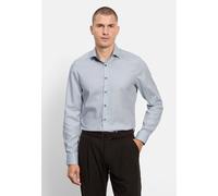 Businesshemd OLYMP "OLYMP Level Five, Body Fit, Royal Kent", Herren, Gr. 44, Normaler Arm, grau (silbergrau), 97% Baumwolle, 3% Elastolefin, Hemden (36082039-44) silbergrau