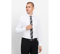 Businesshemd OLYMP "OLYMP Level Five, Body Fit, Royal Kent mit extra langem Arm", Herren, Gr. 42, Normaler Arm, weiß, 97% Baumwolle, 3% Elastolefin, Hemden (78301942-42) weiß