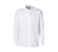 OLYMP Level Five body fit Hemd Langarm Stehkragen Twill Stretch weiß 45