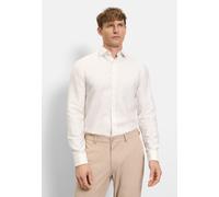 Businesshemd OLYMP "OLYMP Level Five garment washed, body fit, Kent", Herren, Gr. 41, Normaler Arm, beige, 57% Leinen, 43% Baumwolle, Hemden (11982110-41) beige