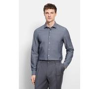 Businesshemd OLYMP "OLYMP Level Five garment washed, body fit, Kent", Herren, Gr. 41, Normaler Arm, marine, 100% Baumwolle, Hemden (69463435-41) marine