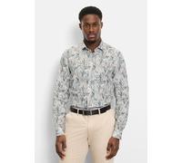 OLYMP Level Five Garment Washed Body Fit Leinenhemd beige, Bedruckt