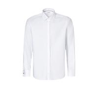 Businesshemd OLYMP "Level Five body fit", Herren, Gr. 37, N-Gr, weiß, Web, Obermaterial: 97% Baumwolle, 3% Elastolefin, körpernah, Umschlagmanschette, Hemden Businesshemd (29270602-37)