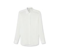 Smokinghemd OLYMP "Level Five body fit", Herren, Gr. 42, N-Gr, beige (hellbeige), Web, Obermaterial: 97% Baumwolle, 3% Elastolefin, schmal, Langarm Umschlagmanschette, Hemden, Umschlagmanschetten,verd